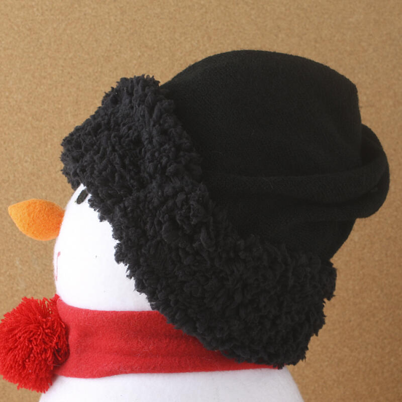

Turtleneck Beanie (Black - Men s) / Winter Knit Hat
