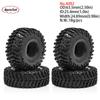 4PCS 1.0inch 57-67mm RC Crawler Tires Wheel Rim for 1/18 RC Rock Crawler Axial SCX24 Bronco AX24 TRX4M Defender FMS FCX18 FCX24