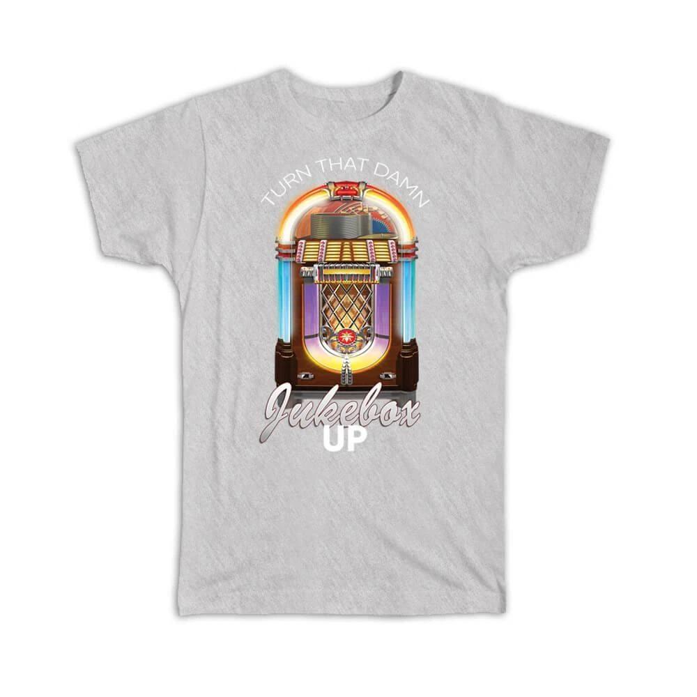 

Gift T-Shirt : Retro Music Jukebox Wall Poster Vintage Illustration Card 2XL