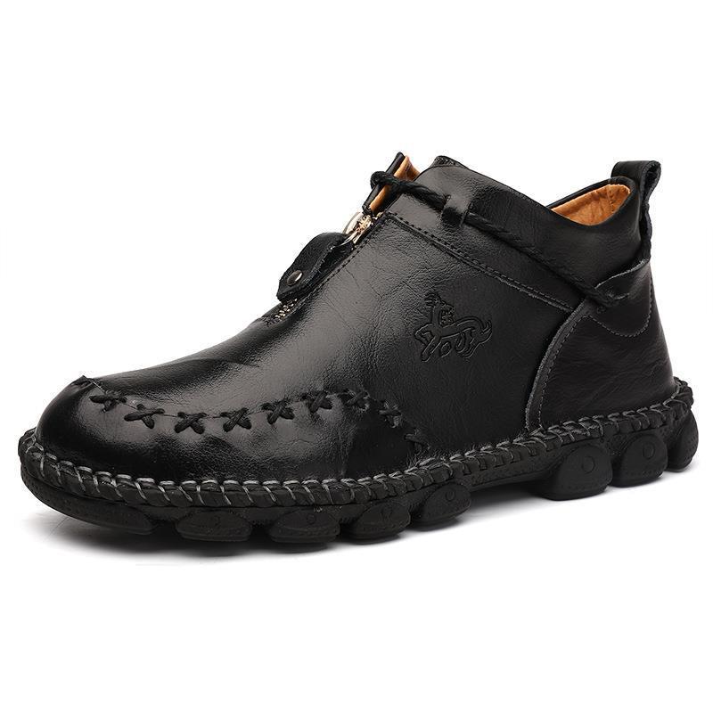 

865 single boots soft sole short boots men s shoes retro dad boots ethnic style shoes men s casual single shoes loafers 48 чорний