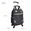 Kobe Liberal BAGING Shopping Carry-On Travel Bag, Unisex, Carry-On, 4 Wheels, 3 Adjustable Positions, Fully Assembled, Model 906 (Black)