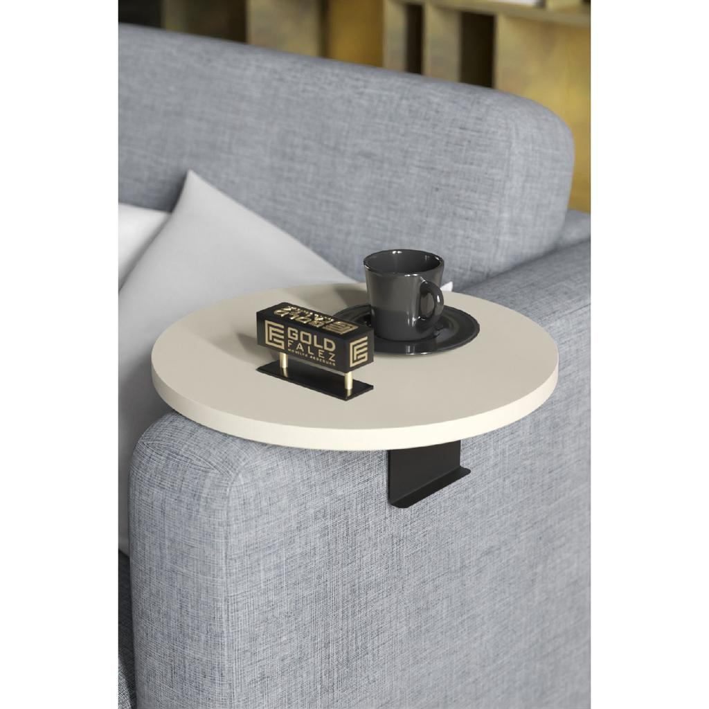 Side Table Adjustable Tray Decorative Modern Tray Sofa Table Walnut