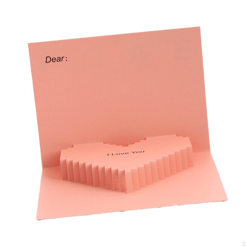 Valentine's Day Cards 3D Greeting for Friends, Romantic Popup Love Anniversary Card