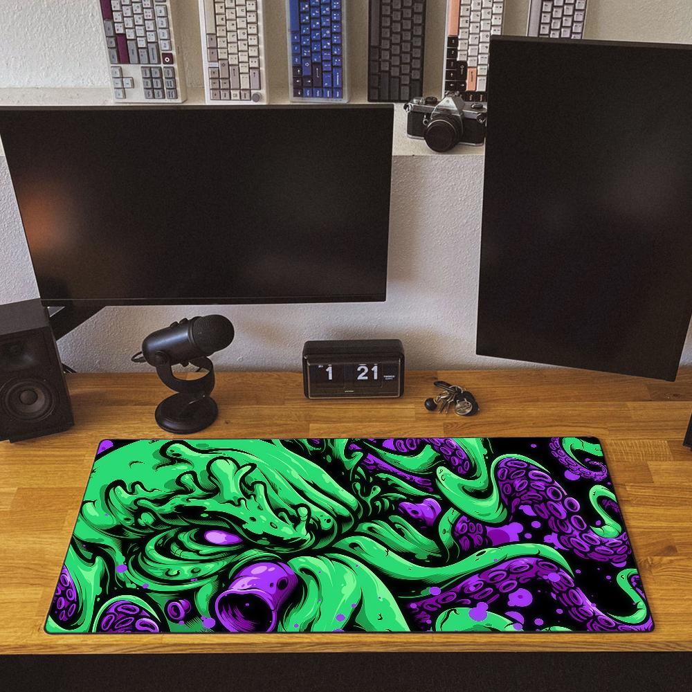 KRAKEN IMPERIUM Oktopus Monster Mauspads Große Schreibtischmatte Tastatur Ergonomisch Büro Gummi PC Rutschfest Ausfransungsfrei Zuhause Benutzerdefiniert