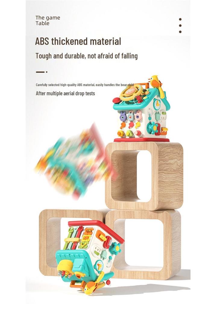 Kids' Six-Sided Activity Center: Early Learning Shape Recognition & Multi-Functional Game Box