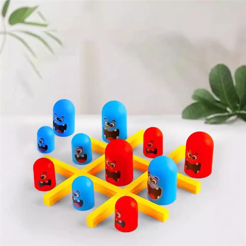 Tic-Tac-Toe Matroschka Eltern-Kind Interaktives Denktraining Brettspiele Spaßspiele Kinderspielzeug Geschenk