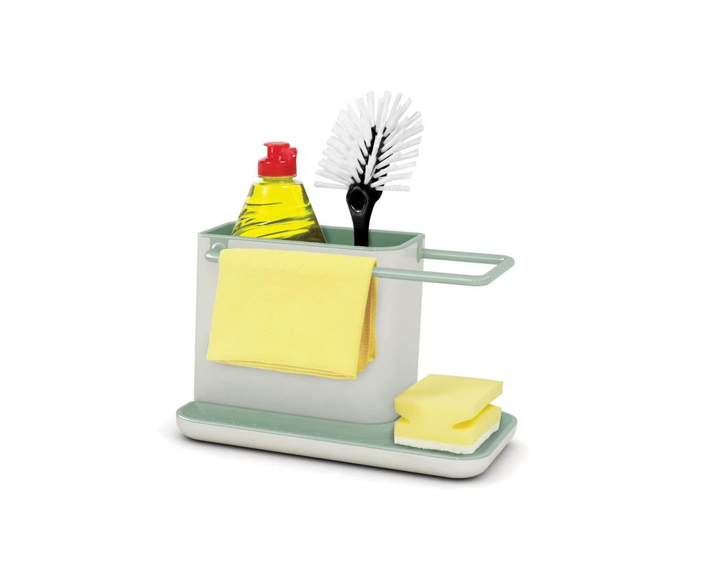 Joseph Joseph Sponge Holder, Kitchen Brush Storage, Sink Storage Caddy, Sage, Light Stone, Gray [Authentic] 851649