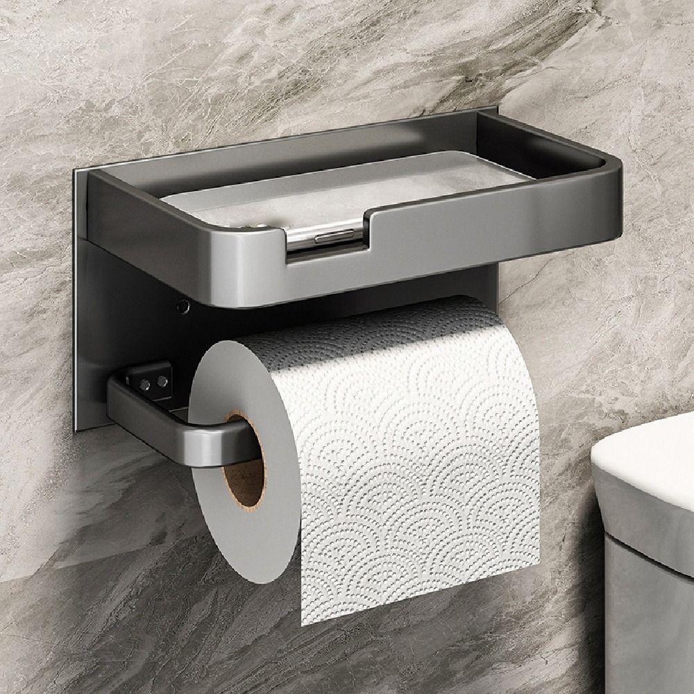 Aluminum Bathroom Tissue Box Wall-Mounted Toilet Paper Container Paper Towel Holder Restaurant