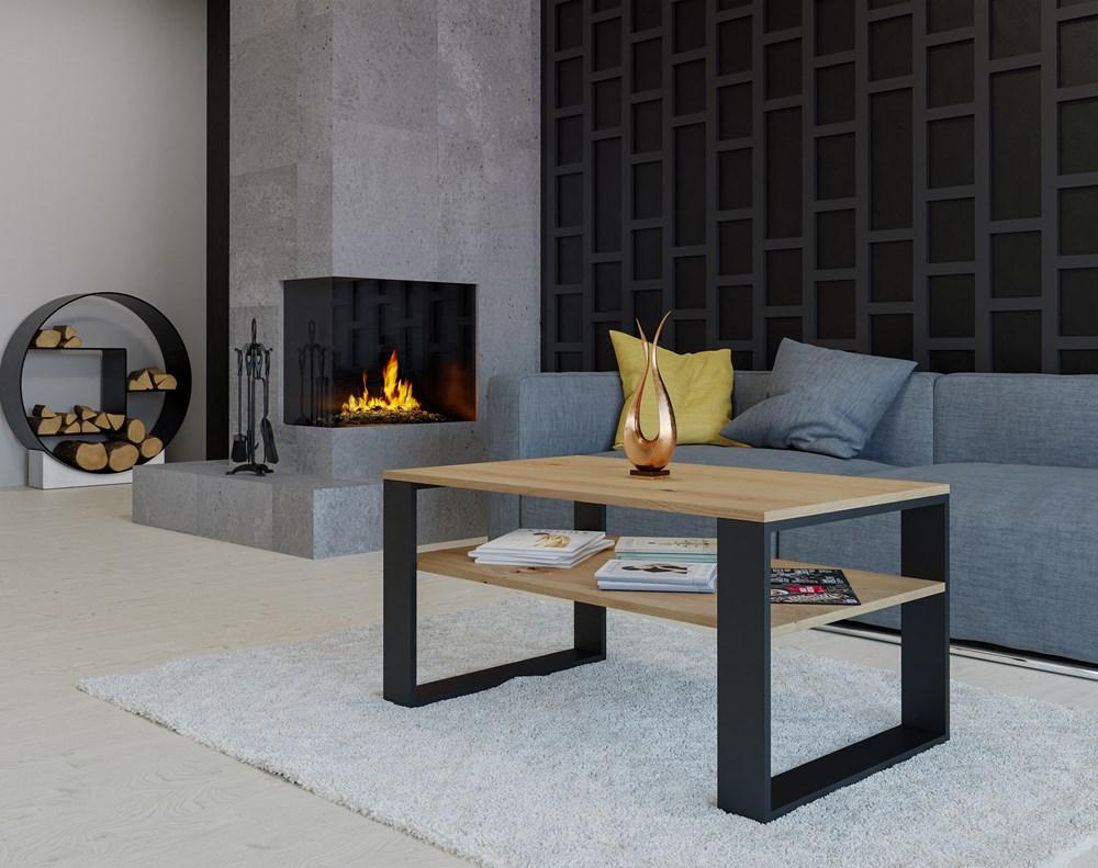Moderner 1S ARTISAN BLACK Couchtisch