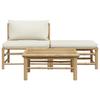 vidaXL 3-tlg. Garten-Lounge-Set mit Kissen Bambus