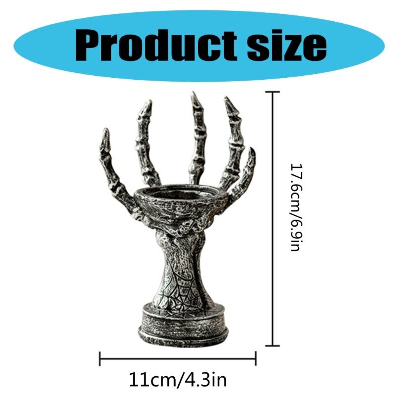 Skeleton Hand Candle Holder Mysterious Tealight Candlestick Table Centerpieces Decors for Home and Halloween Parties