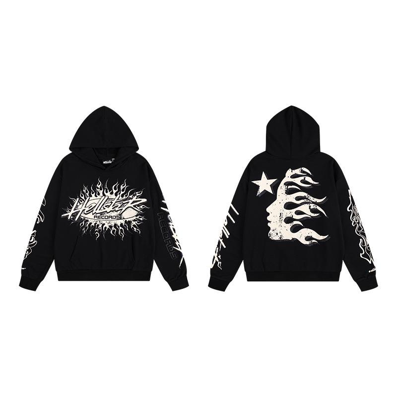 

Нова модна чоловіча толстовка Hellstar європейського та американського стилю, вільний крій, ретро принт з літерами Extra Large