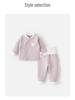 Infant Quilted Winter Set: Baby Warm Underwear with Split Clothes, Autumn Pants & Shirts