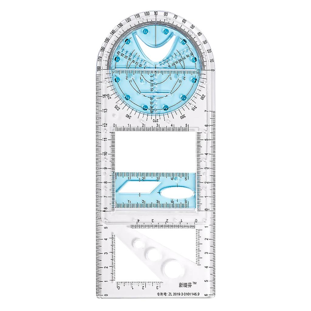 Rotatable Fast Drawing Template Ruler Art Design Construction Architect Stereo Geometry Ellipse Drafting Measuring Scale Ruler