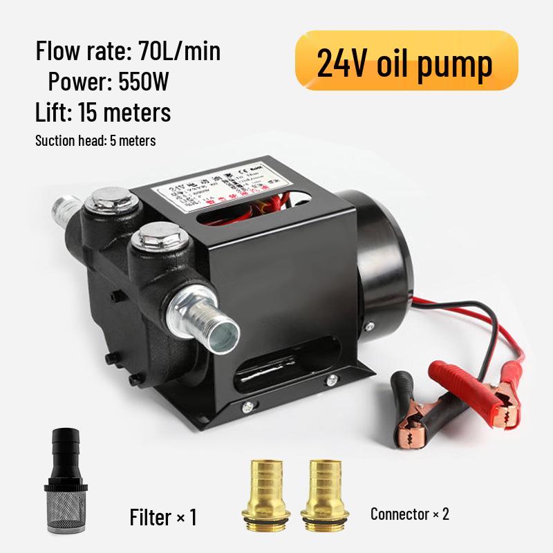 High-Power Diesel Electric Self-Priming Oil Transfer Pump, 12V/24V/220V, 550W Vehicle-Mounted Fuel Dispenser