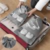 Borse Organizer Porta Scarpe Riutilizzabili in Tessuto Non Tessuto da Viaggio Portatili per Armadio con Tasca Impermeabile Borse Appese Trasparenti per Abbigliamento
