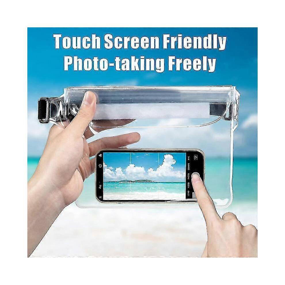 Waterproof Phone Pouch Clear Cellphone Dry Bag with Waist Strap Essentials for Cruise Travel Beach Pool