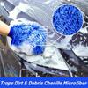 2pcs/1pc Chenille Plush Gloves for Car Cleaning Thickened Doublesided Car Cleaning Tools Ultrafine Fiber Car Washing Gloves