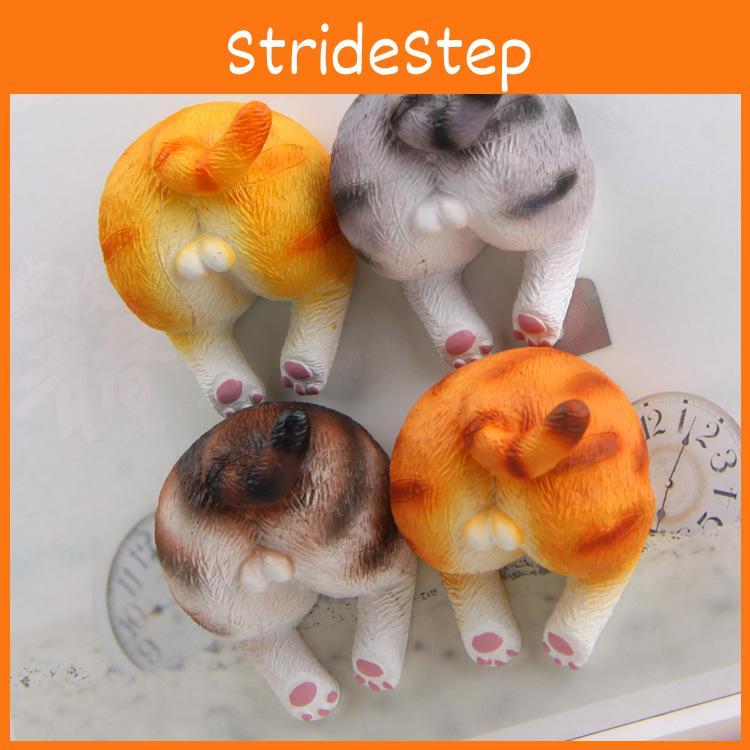 Butt Cat Resin Cartoon Fridge Magnet Creative Decor For Kids And Use Kitchen