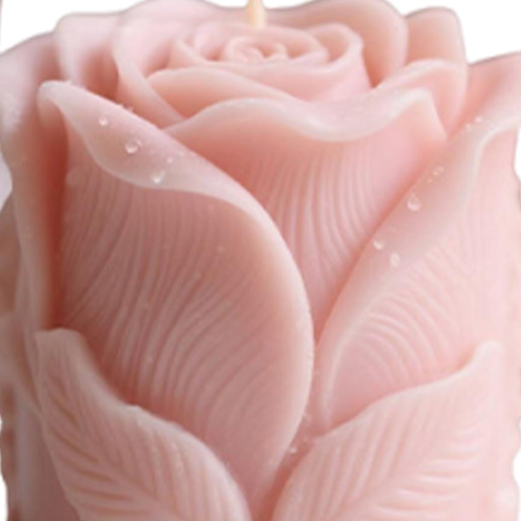 Rose Bud Candle Silicone Mould Reusable Flower Aromatherapy Candle Mould Simulation Rose Bud Cylinder For Home Decor Hobby Craft