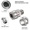 Stainless Steel NPT 3/8 Quick Connect Adapter Set for Pressure Washer and PA Bottle