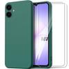 Protective Case - BOOLING - for Samsung Galaxy A07 - Soft Shockproof Silicone - Night Green - 2 Screens