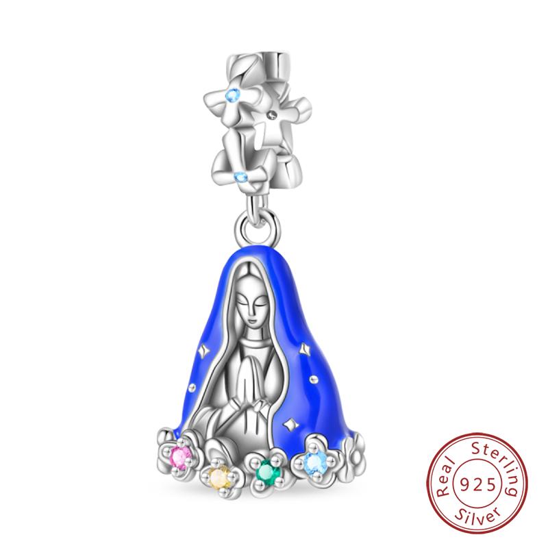 Copper Nossa Senhora Aparecida Dangle Charms Beads Fit Qikaola Original Bracelets Diy Jewelry Making For Women