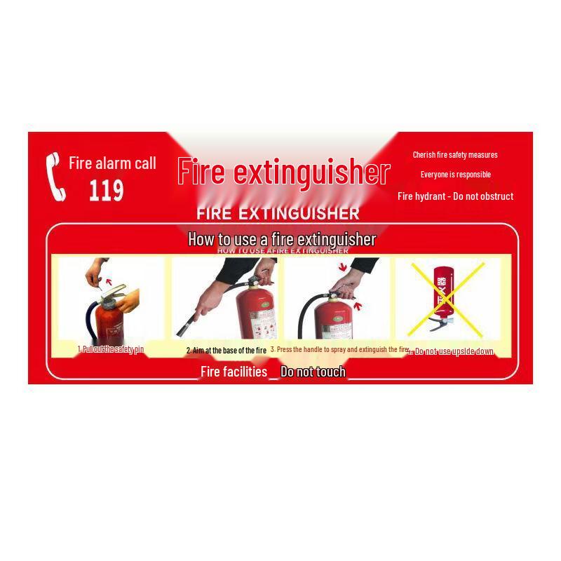 Humu Fire Extinguisher & Hydrant Safety Stickers