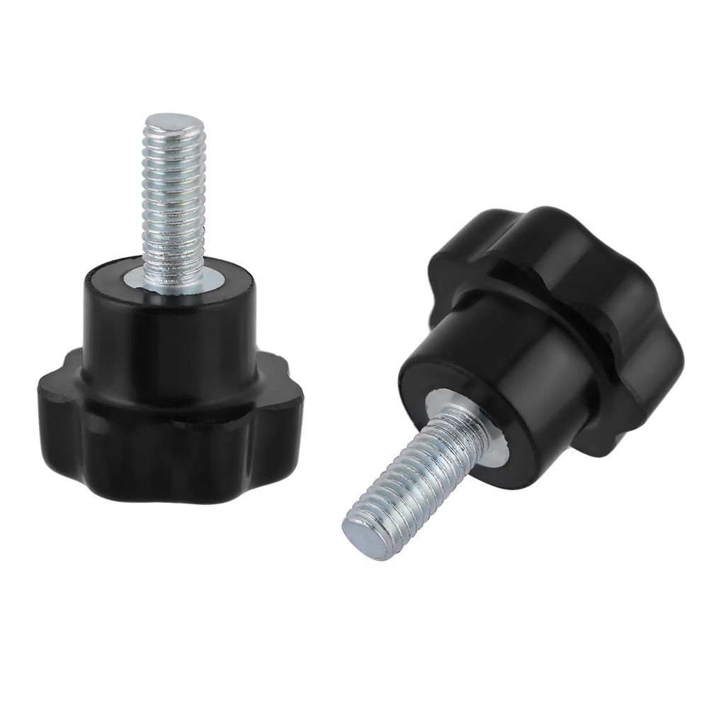 10pcs M5*16 Plastic Star Type Head Knob Handle Bolt Machine Tool Accessories Set Black