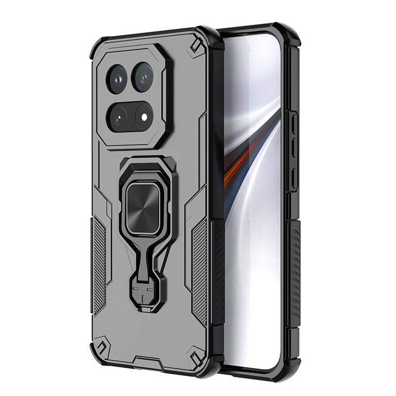 KEYSION Shockproof Armor Case for IQOO 15 5G Soft Silicone+PC Upright Metal Live Ring Stand Phone Back Cover for IQOO 15