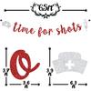 Red Glitter Time for Shots Banner, Congrats Nurse/Future Nurse/I Will Stab You/Nursing School Survivor, 2025 Nurse Graduation Party Decorations