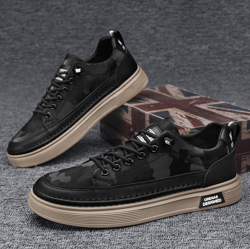 Spring Autumn Mens Shoes Casual Platform Leather Loafers Fashion Sneakers Outdoor Driving Tennis Running Luxury Trainers