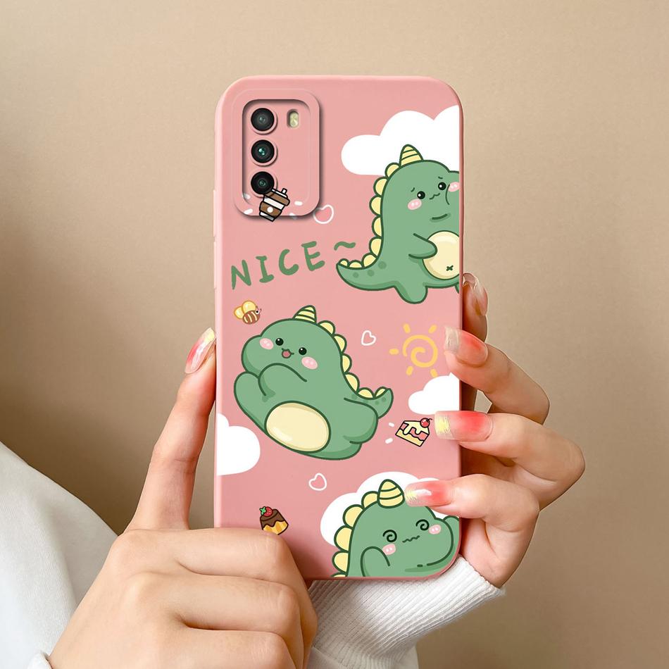Fun Case For Xiaomi Poco M3 Pro Cute Soft Smooth Liquid Silicone Full Protection Anti Choc Phone Cover For Poco M 3 M3Pro Shell