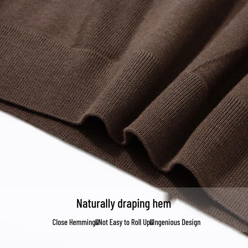 Hodo Men's Silk Wool Blend Jacquard Round Neck Sweater