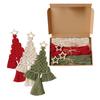 Cotton Rope Christmas Hanging Ornament Bohemia Hand Woven Wall Hanging Decoration with Wood Beads for Christmas Home Door