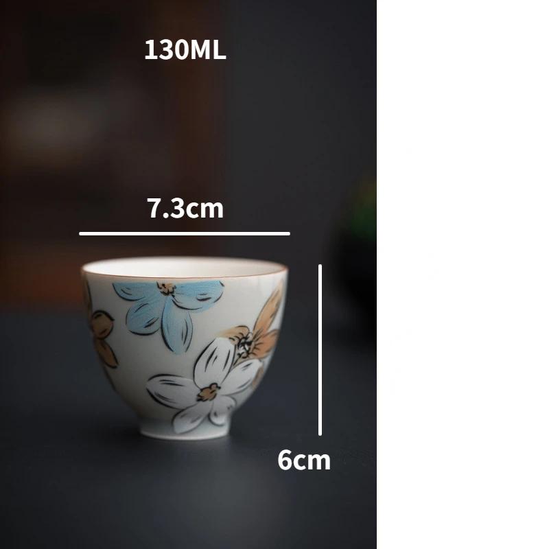 Japanese Cherry Blossom Ceramic Teapot Teacups Creative Ice Gray Glaze Teapot Household Kung Fu Tea Set Tea Storage Jar
