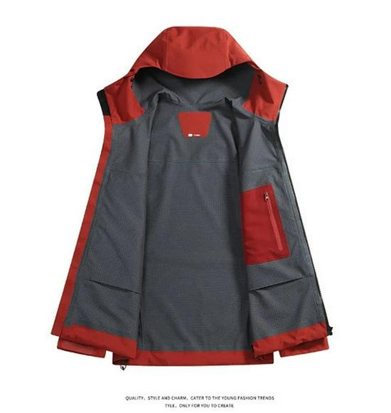 Giacca da Alpinismo Hardshell da Uomo Impermeabile Antivento con Cappuccio - Traspirante, Confortevole, Capospalla Casual da Esterno per Autunno/Inverno