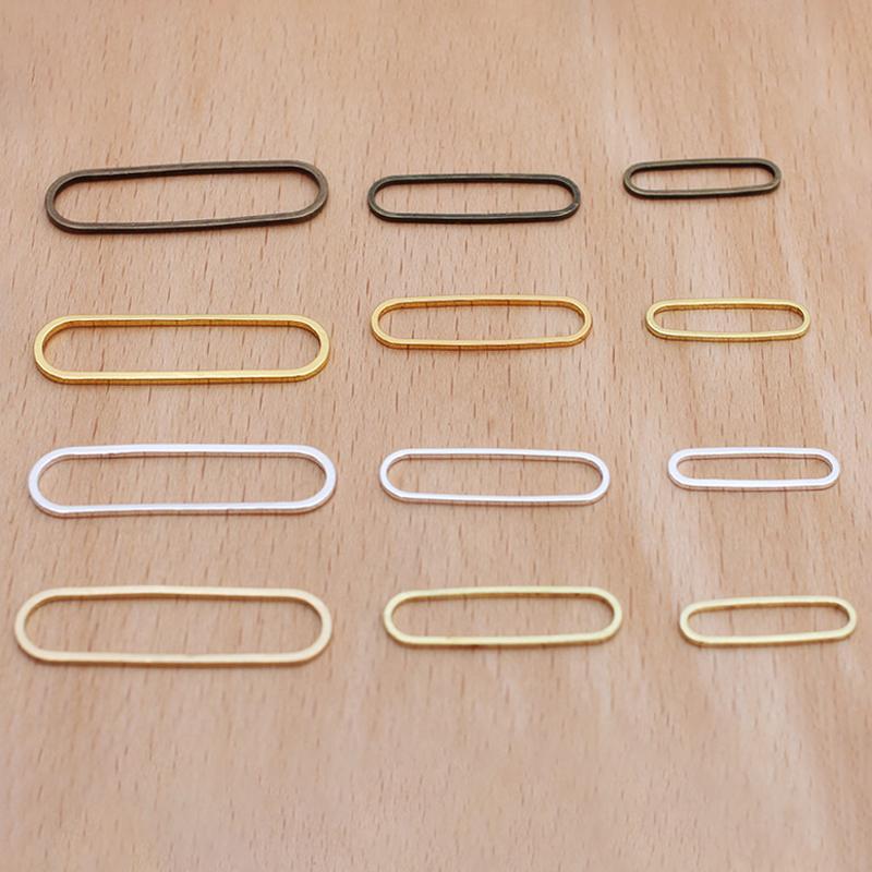 20pcs Metal Oval Hollow Frame Charms Pendant Earrings Bracelet Necklace Connectors for DIY Jewelry Making Findings Wholesale
