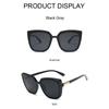 Brand Designer Cat Eye Sunglasses Woman Vintage Black Mirror Sun Glasses For Fashion Big Frame Cool Sexy Female Oculos