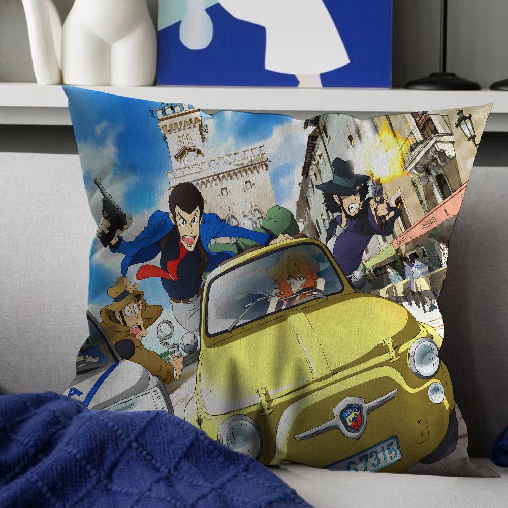 Adventure Story LLupin The Third Cushion Cover Car Throw Pillow Case For Sofa Car Christmas Gift xcm xcm