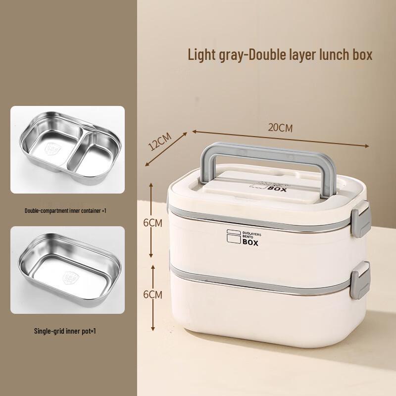 Shangqi Double-Layer 304 Stainless Steel Lunch Box