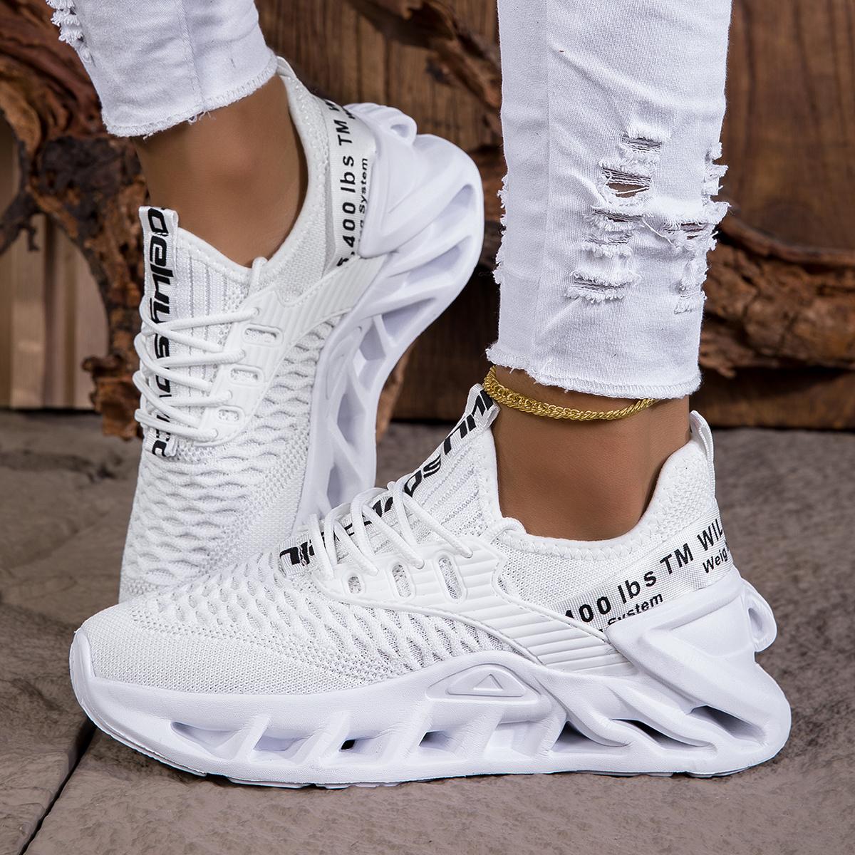 

Fall New Arrival Women s Sneakers Purple Fashion Blade Shoes EVA Soft-Sole Cushioned Running Shoes Light Anti-Slip Tennis Shoes 36 белый