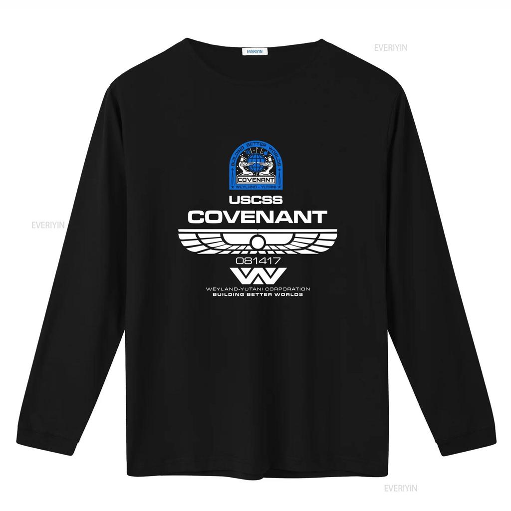 Alien Covenant Crew Member Mens T Shirt vintage Washed Comfortable homme designer clothes Slightly streetwear Versatile fashion