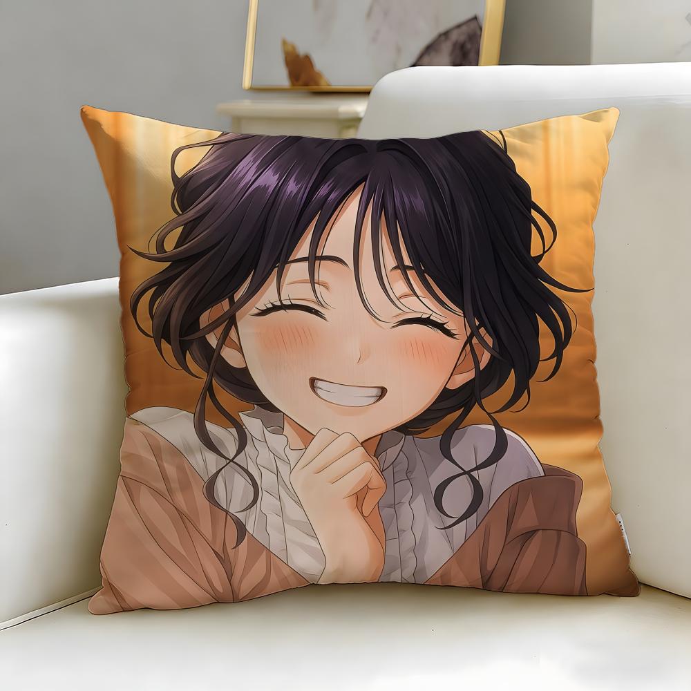 popular anime character Kaoruko Waguri Cushion Cover Soft & Easy-Wash Pillow Case – Versatile for Couch, Bed, Travel and Office