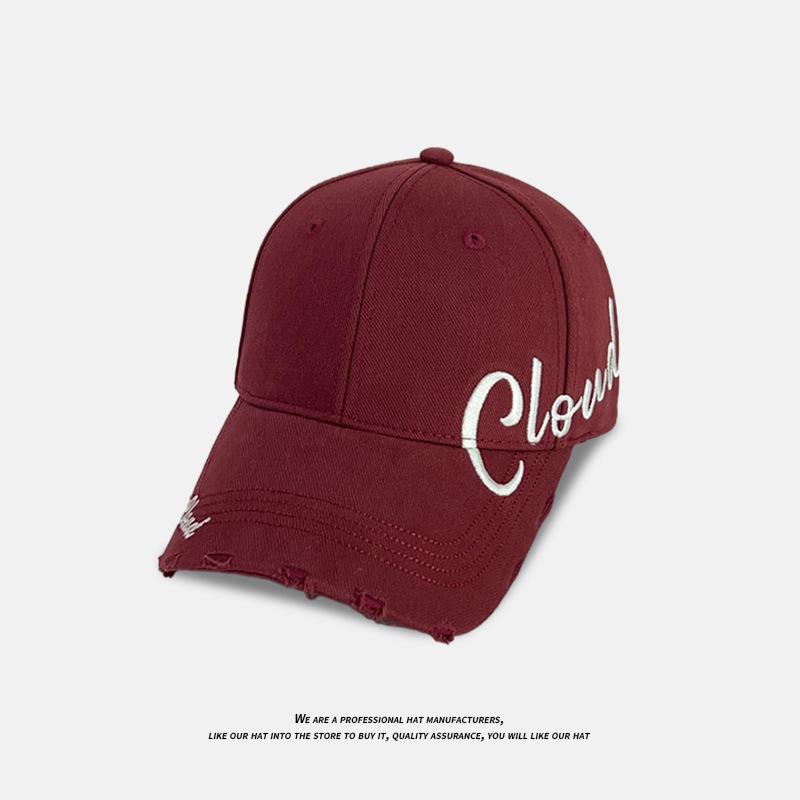 

Korean version large letter embroidered baseball cap women s spring summer casual versatile face small sunshade hard top cap adjustable