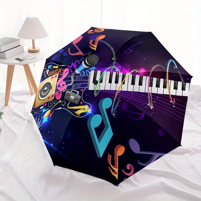 1pc Music Notes Guitar Keys Themed High-quality Umbrella,Automatic Opening and Closing Umbrella,Multi-functional Umbrella G0811129