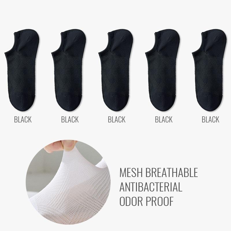 MiiOW Pure Cotton Short Sock Men Sport Non-Slip Invisible Ankle Sock Summer Anti Sweat Deodorant Breathable Business Dress Sock