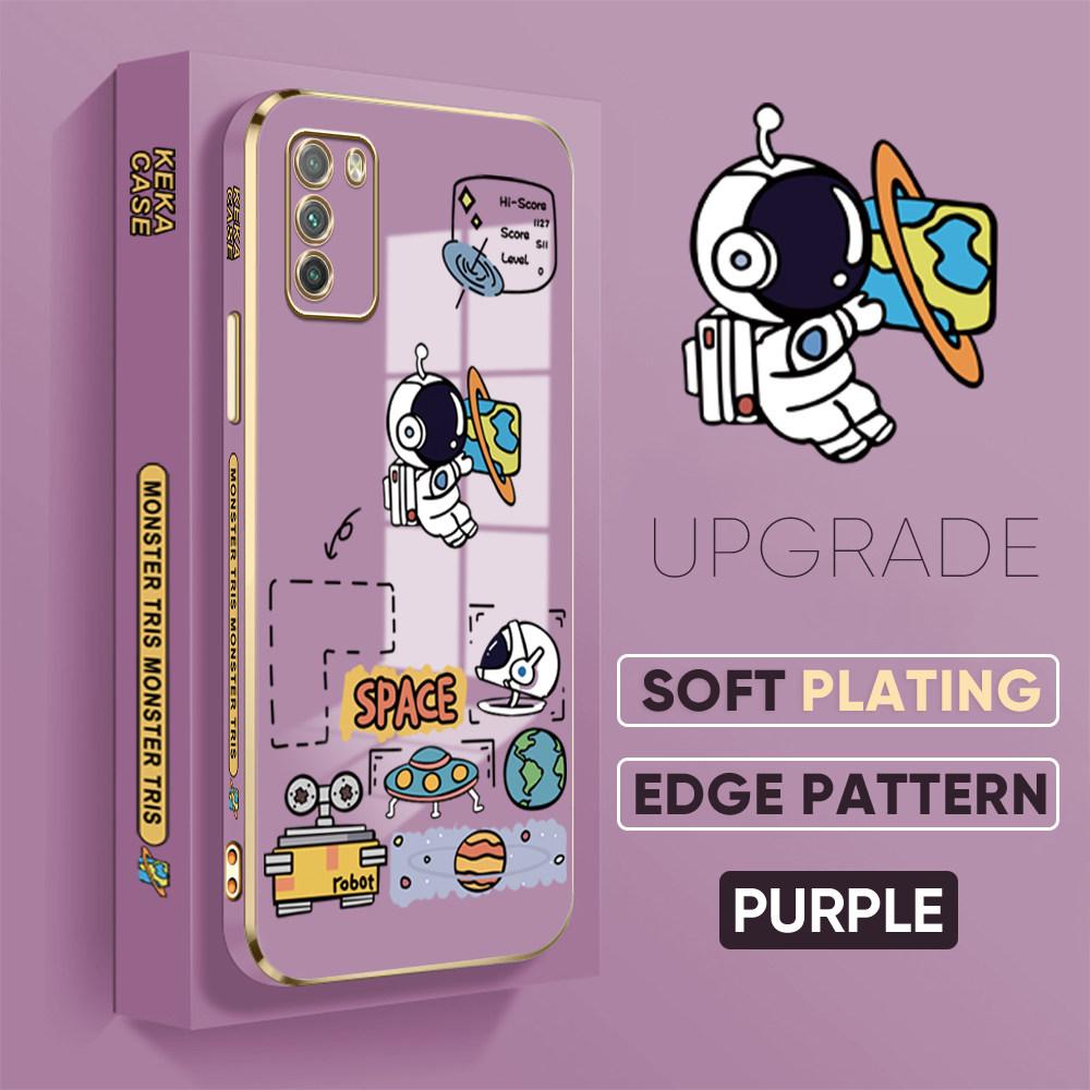 Colorful Printing Patterns Square Edge Pattern Casing Plated Phone Shell Luxury Plating Soft Phone Case for Huawei Honor Xiaomi Redmi