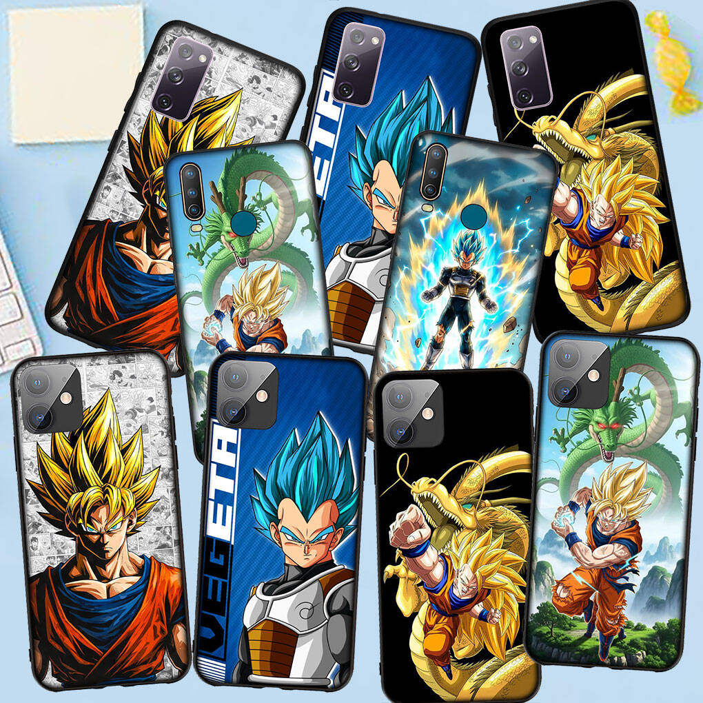 Phone Case for iPhone 17 15 16 Plus Redmi Note 14 12 11 13 Pro Max Huawei P30 P20 Lite OPPO A60 A40 A80 A38 A54 Cartoon Dragon Gokus Ball Vegeta Cover