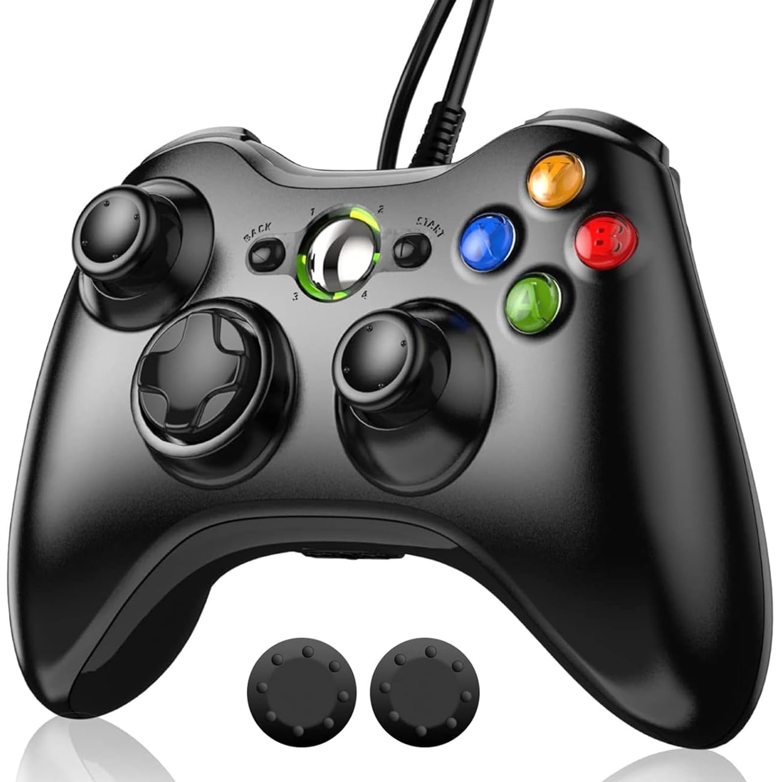 

Moowarm Провідний контролер Xbox 360 Новий контролер Xbox PC Геймпад USB-з єднання Подвійна вібрація Ергономічні кнопки Висока міцність Без затримки Модернізований